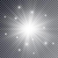 Luminous flare with sparkling starburst vector