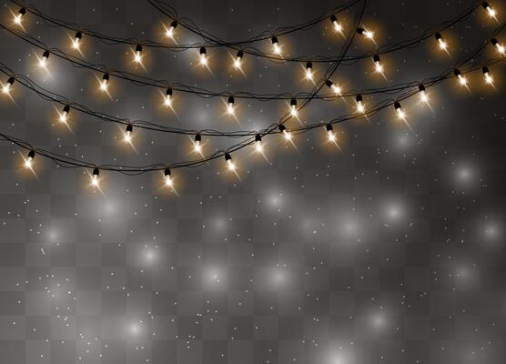 Xmas lights for cards, posters, and digital design