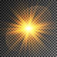 Starry light burst with enchanting particles vector
