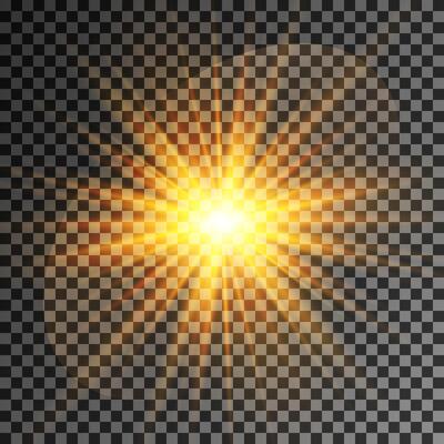 Starry light burst with enchanting particles