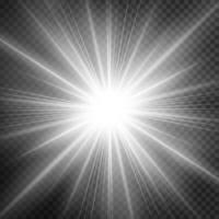 Glowing light blast with festive sparkle effects vector