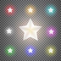 Illustration of an isolated star icon with a sparkle effect vector