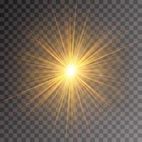 Radiant light burst with sparkling rays vector