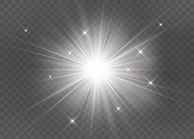 Ethereal glow with sunburst sparkles vector