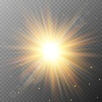 Shining glow effect with exploding star vector
