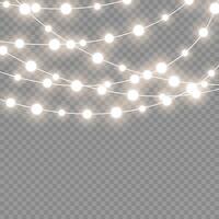Christmas light strings for holiday decorations vector