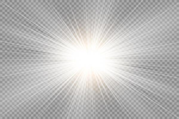 Ethereal light explosion with twinkling particles