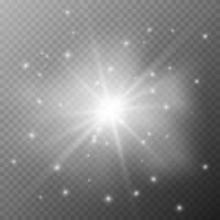 Luminous starburst with sparkling flare vector