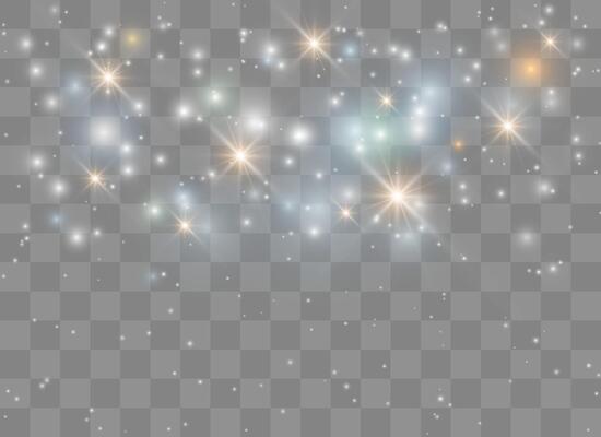 Magical star glow with sparkling dust