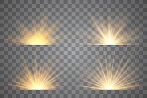 Light effect. Starburst with sparkles. vector