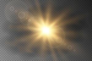 Radiant glow effect with star burst vector