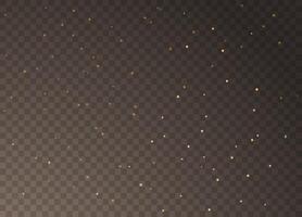 Set of golden glowing lights effects. Flash of the sun with rays and a searchlight. Glow effect. The star burst with brilliance. vector