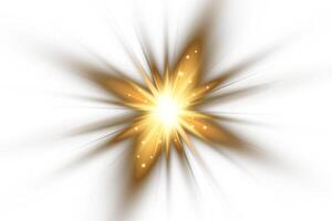 Star flashed with sparkles isolated on white background. vector