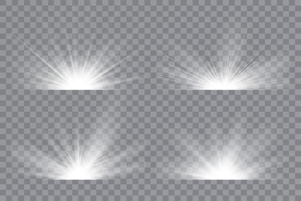 Collection of beautiful bright lens flares.