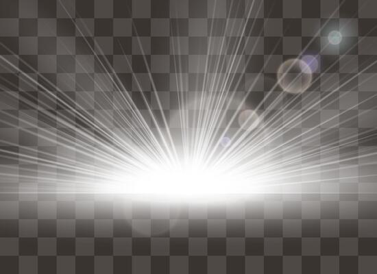 White glowing light.