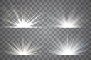 White glowing light explodes vector