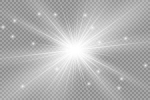 Sunflare burst with shining star fragments vector