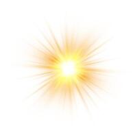 Yellow sun, a flash, a soft glow without departing rays. vector