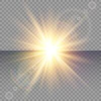 Sunlight special lens flare light effect. Sun flash with rays and spotlight vector