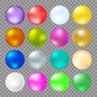 Set of multicolored spheres. vector