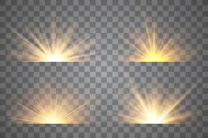Light effect. Starburst with sparkles vector