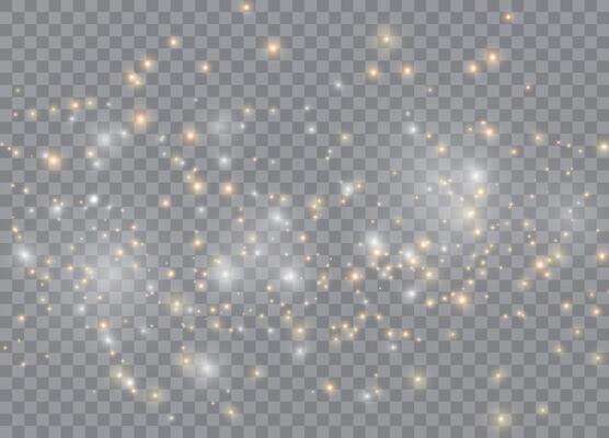 Bright star and light burst with magical sparkles