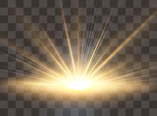 Beautiful star Light from the rays. The sun is backlit. Bright beautiful star. Sunlight. Glare.