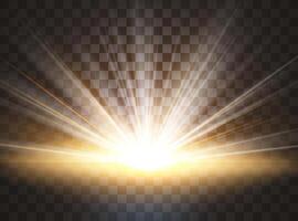The flash flashes rays and searchlight. illust. vector