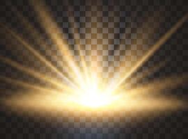 The flash flashes rays and searchlight. illust. vector