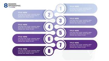 Infographic process design with icons and 8 options or steps. vector