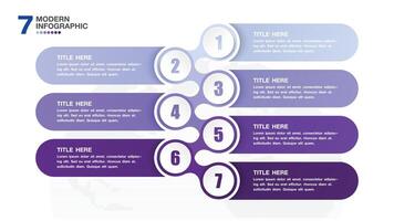 Infographic process design with icons and 7 options or steps. vector