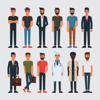 Set of abstract different people avatars vector