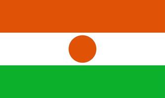 Niger flag national material design vector