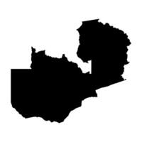 Silhouette of a Zambia Country land Map vector