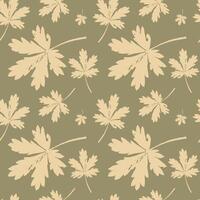 nature elements, autumn grass seamless pattern, fall cozy pattern vector
