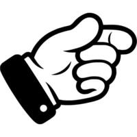Gesture of hand demanding repayment of debt in monochrome. Simple minimalistic in black ink drawing on white background vector