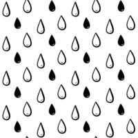 Doodle water drops seamless pattern. Hand drawn sketch background of droplets or tears. for print, web, mobile and infographics vector