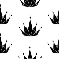 Seamless pattern with crowns. Repeating royal texture. illustration white background. vector