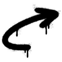 Spray Painted Graffiti arrow icon Sprayed isolated with a white background. vector