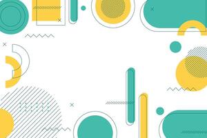 Abstract flat geometric shape in white background vector