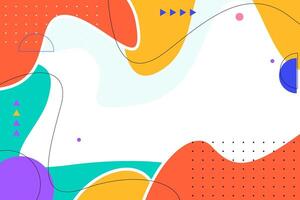 Colorful abstract flat geometric background with dots ornament vector