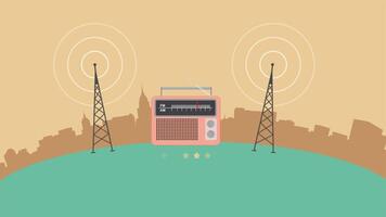 Radio waves signal animation 2D Cartoon Animation video