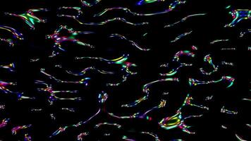 3d surface abstract background. rainbow colors, liquid glass wave texture, 3d illustration render video