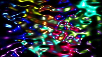 3d surface abstract background. rainbow colors, liquid glass wave texture, 3d illustration render video