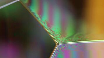 Green liquid, bubble in macro, movement of liquid in a bubble, fluid art background video