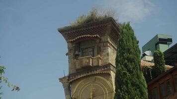 Top of the Leaning Tower of the Tbilisi Puppet Theatre, Georgia, is a unique structure assembled from the remnants of other buildings. video