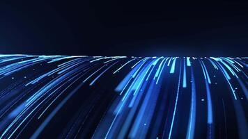 Abstract light lines curves. The movement of bright neon lines, the flow of big data or the visualization of connectivity. light rays in motion, speed of light lights, seamless loop video