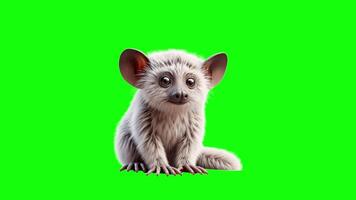 Green Screen Popup of an Aye Aye video