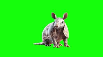 Green Screen Popup of an Armadillo video