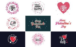 Love word art design with a heart shaped gradient background vector